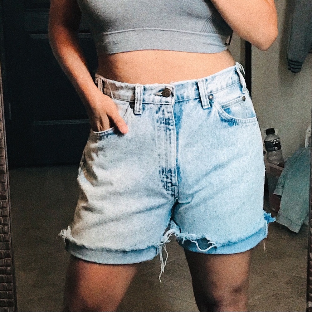 VTG reed acid wash distressed Bermuda shorts